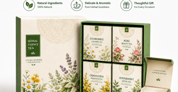 Herbal Essence Tea Gift Box 4 Flavors Beauty Detox Tea Set