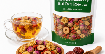 Premium Chrysanthemum Goji Red Date Rose Tea Blend
