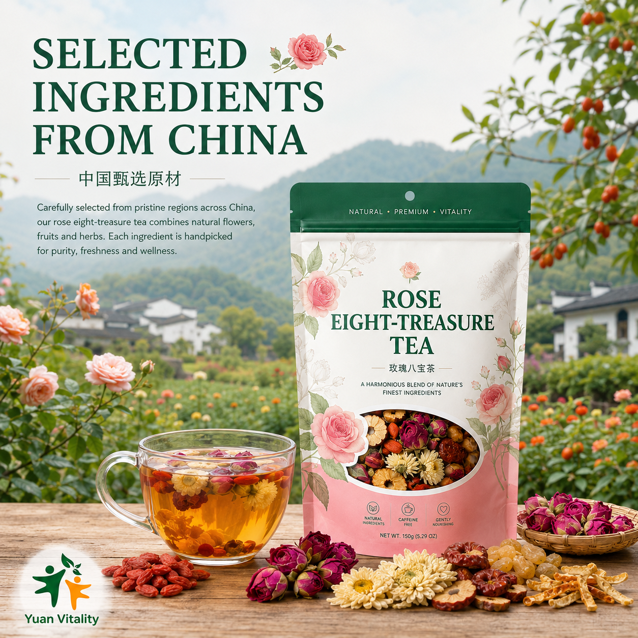 Rose Eight Treasures Herbal Tea