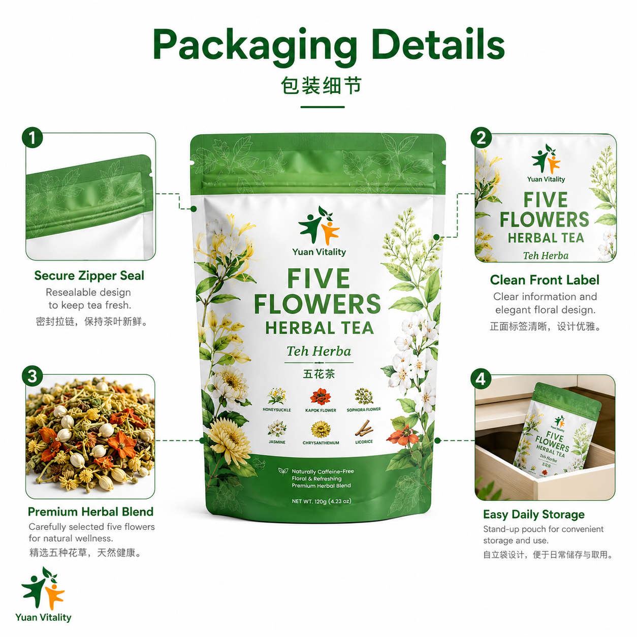 Five Flowers Herbal Tea